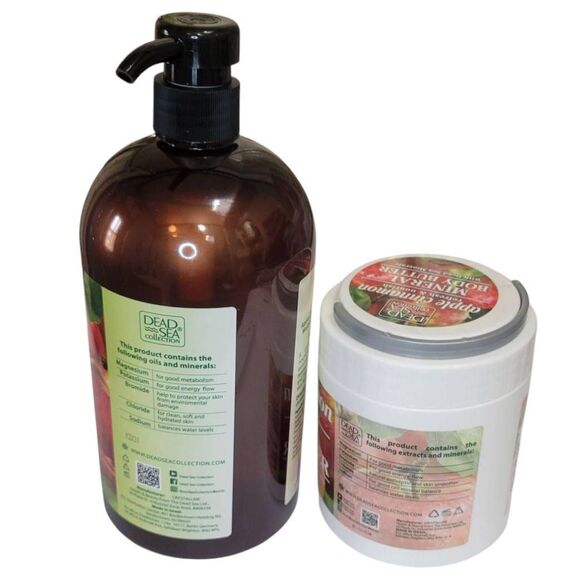 Dead Sea Collection Refresh & Nourish 33.8 Oz & 16.9 Oz New Bundle Set Apple Cin - Picture 2 of 11